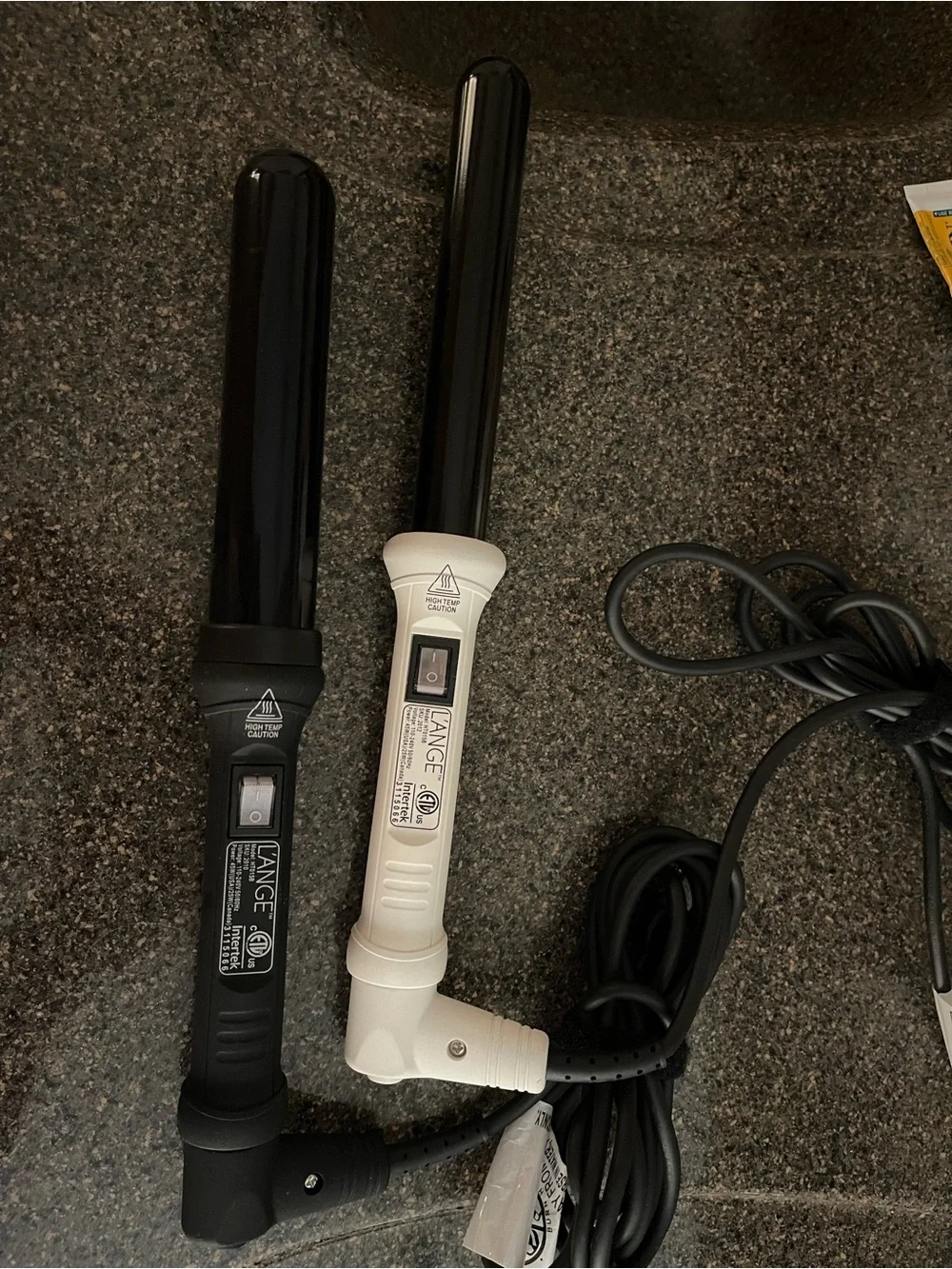 L'ange Black & White Ceramic Curling Wands